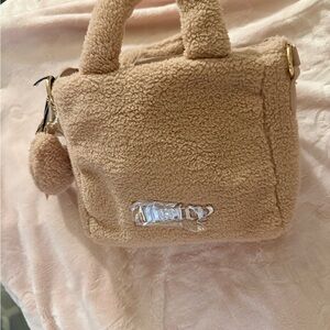 Cozy Dusty Blush Shearling Handbag